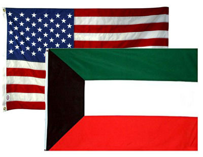 2x3 2'x3' Wholesale Combo USA American & Kuwait 2 Flags Flag 