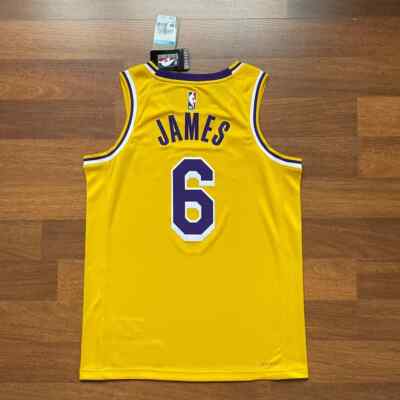 Nike Lakers James #6 ユニフォーム Lebron James #6 Authentic Nike Icon Edition Lakers Jersey New w