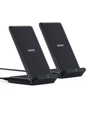 Anker Wireless Charging Stand Qi-Certified 5W/10W for iPhone/Galaxy,2Pack|Refurb