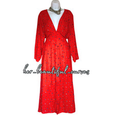 MONSOON DITSY ART DECO PRINT 40s STYLE WEDDING OCCASION PARTY DRESS SIZE 22 NEW