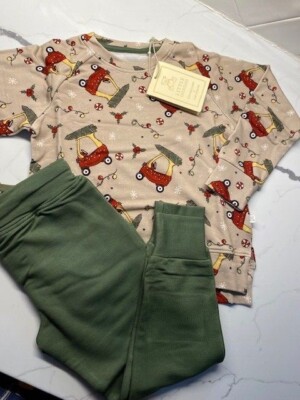Cozy Car 7/8  Bamboo Jogger Set- Little Snuggles-  FINAL Sale