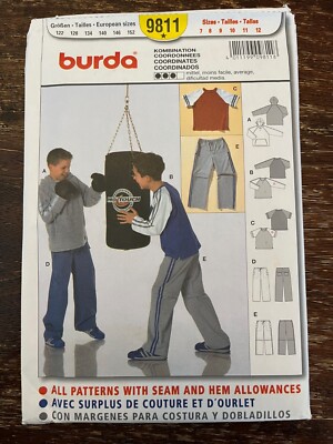 3種セット×10 Burda 9811 Uncut Sewing Pattern, Boys' Coordinates, Size 7-12 | eBay