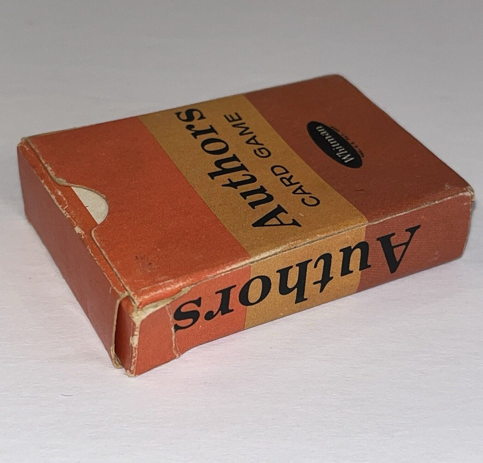 Vtg Whitman Authors Mini Card Game Deck 2.5" Picture Classic Book