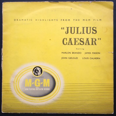 Miklos Rozsa JULIUS CAESAR Dramatic Highlights LP Marlon Brando   MGM Soundtrack