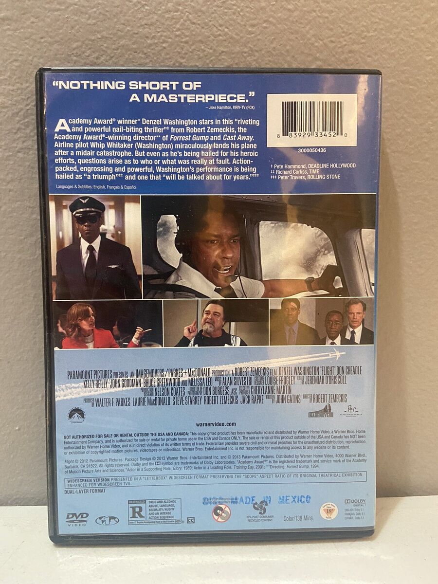 Flight DVD 2013 Paramount Pictures Warner Home Video Denzel