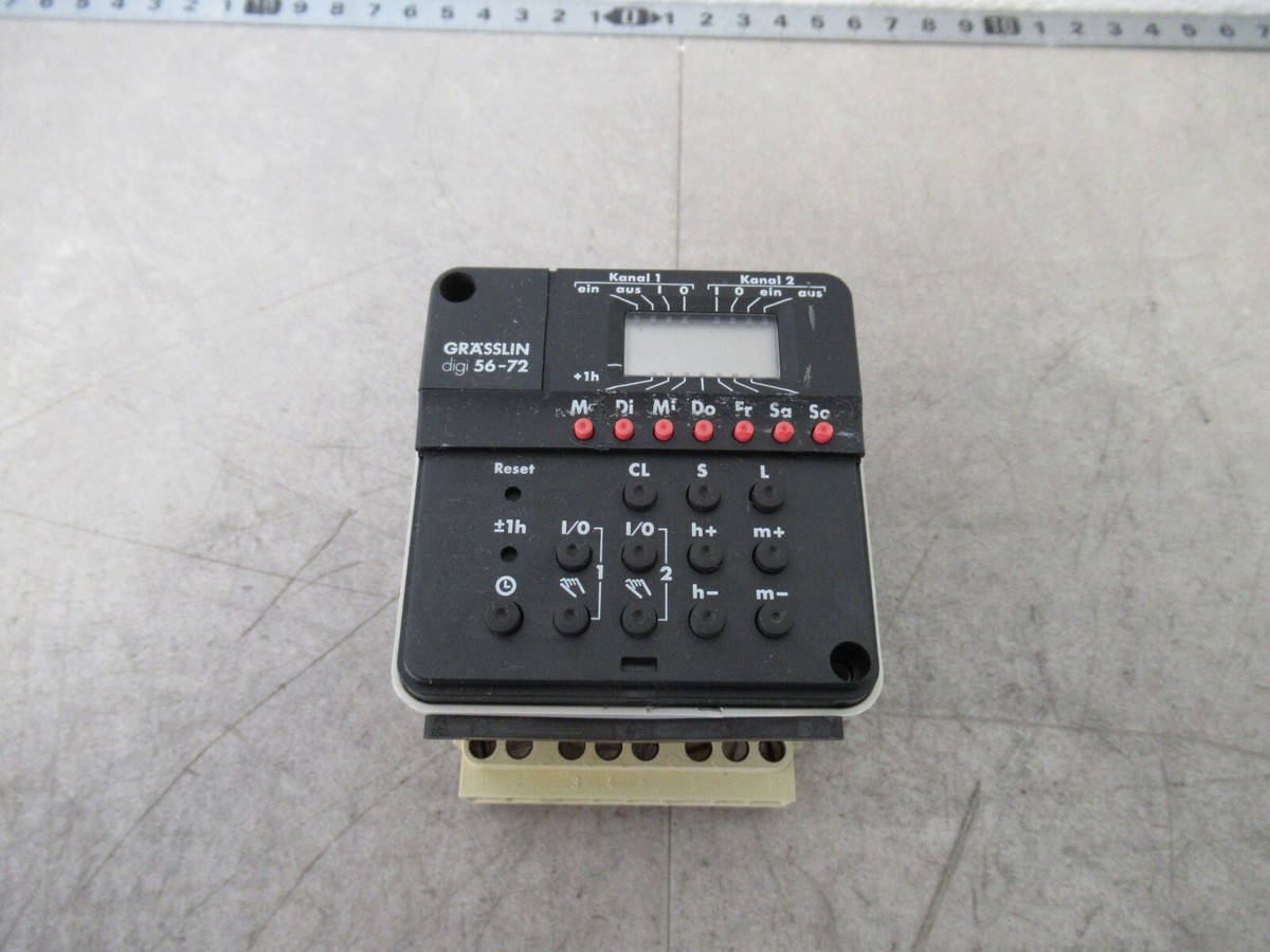 Grässlin Digi 56-72/2 Reloj Programador Semanal Poder 220V 10A