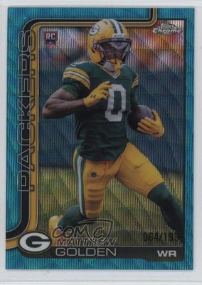 2025 Topps Chrome Rookies Aqua Wave Refractor /199 Matthew Golden Rookie RC 1n9c