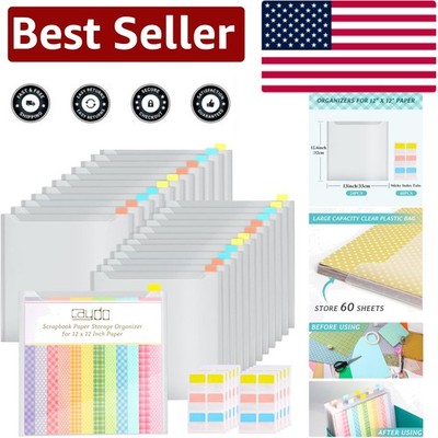 Versatile 24-Piece Scrapbook Organizer Set, 12x12 with Easy Identification Tabs
