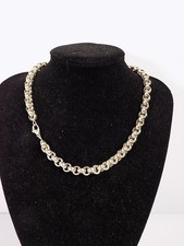 Vintage edle Halskette Erbsenkette 835er Silber Designschmuck unisex massiv