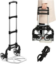 Aluminum Folding Hand Truck Portable Dolly Cart 180lbs Capacity For Home And...