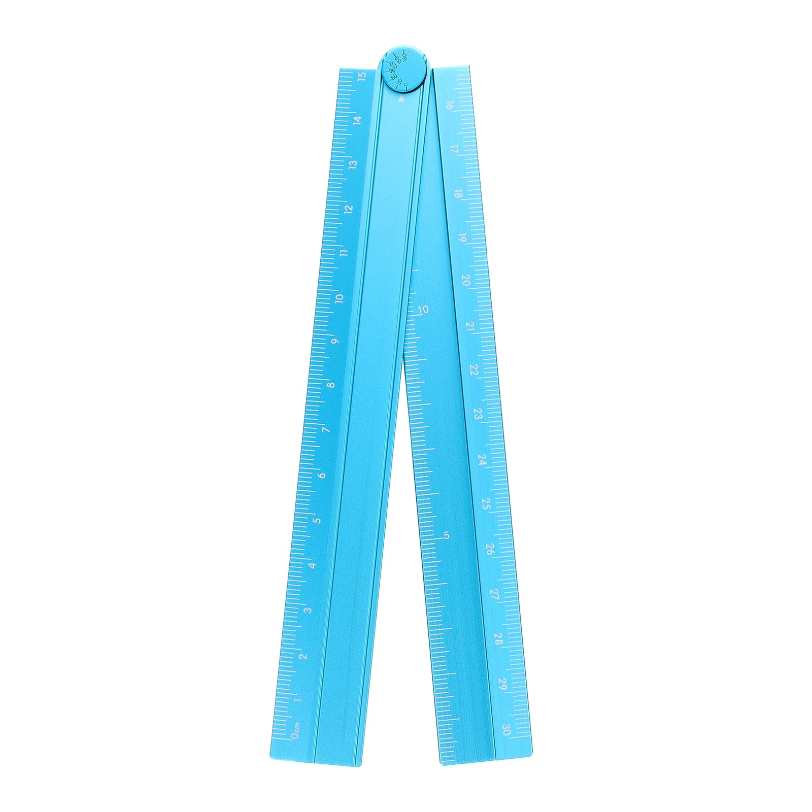 Folding Straight Ruler 30cm Metric Aluminum Alloy Protractor