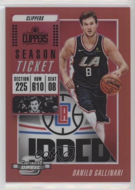 2018-19 Panini Contenders Optic Season Ticket Red Prizm Danilo Gallinari #71 s3g