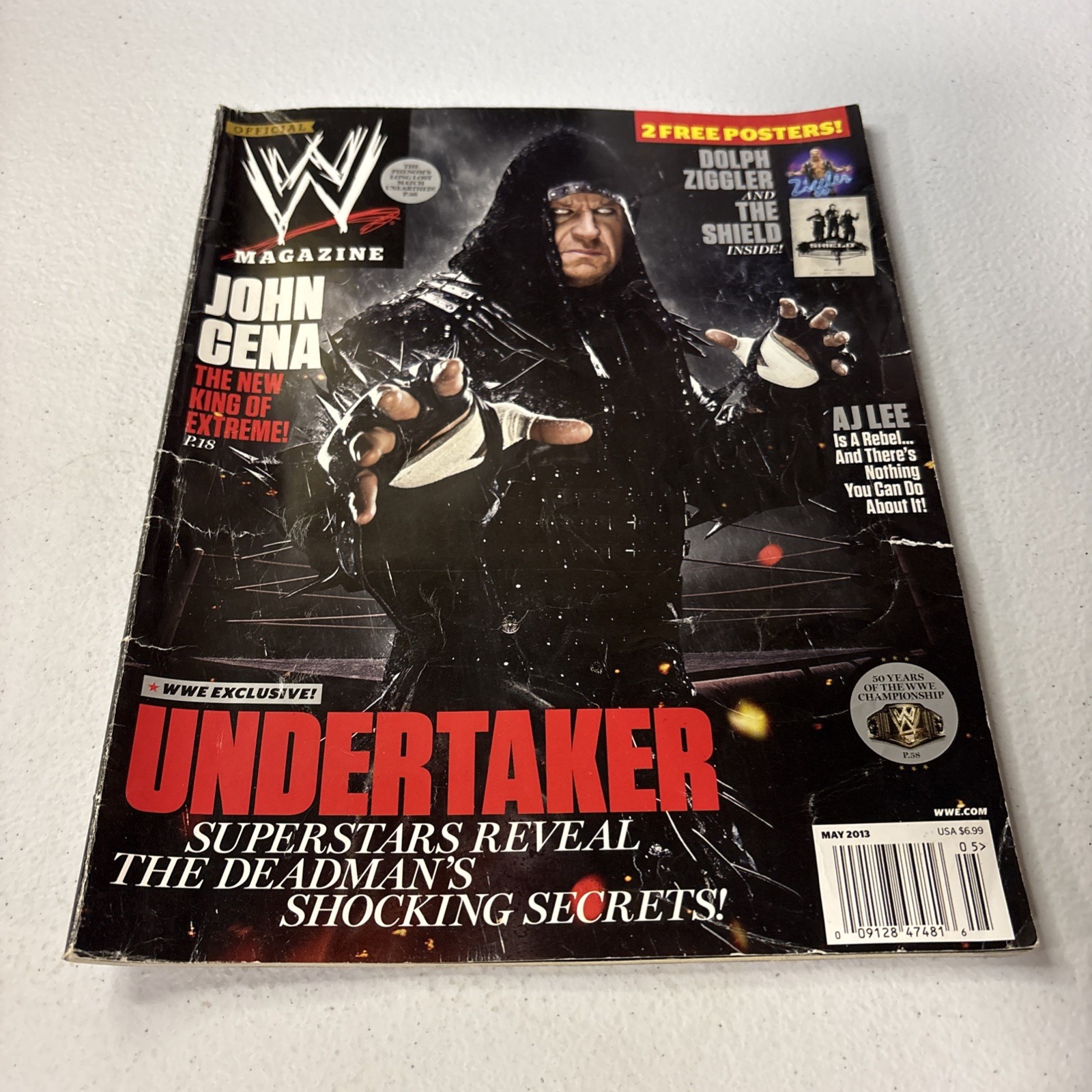 World Wrestling Entertainment Magazine May 2013 WWF WWE Undertaker john Cena