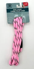 GKC Pink Rope Dog Leash  60 inch Greenbrier Kennel Club Round