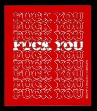 Supreme x Hysteric Glamour F You Red Sticker FW17 (2017) - 100% Authentic