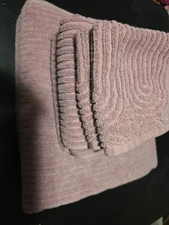 Beautiful Textured 6 Pack Towels Suit, Including 2 Bath, 2 Hand, 2 Wash Pink