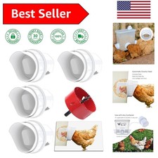 Gravity Feed Poultry Feeder - Easy Install 4 Port Kit for All Containers