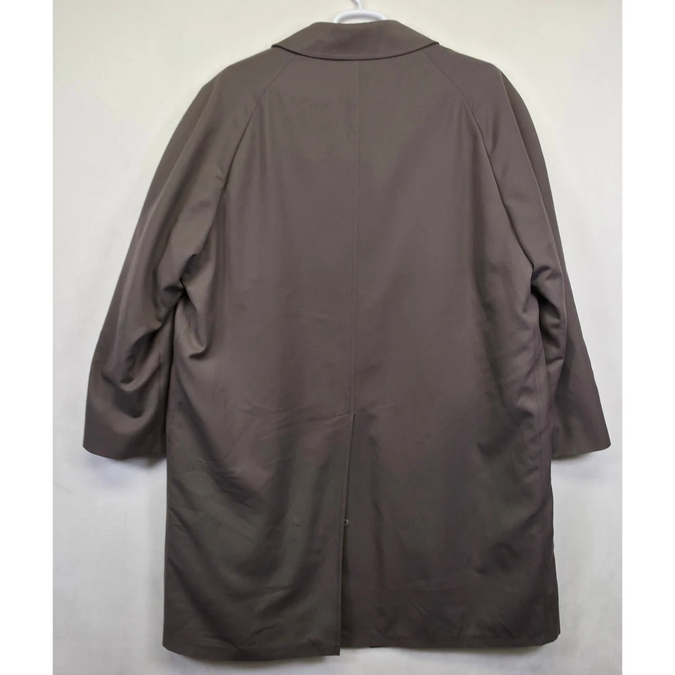 Abrigo London Fog Para Hombre 50R Gris Lana Cálido Longline Clásico Atemporal Preppy Foto 3 de 4