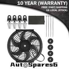 10 Universal Push Pull Electric Radiator Cooling Fan12v 80w Mounting Kit Tx