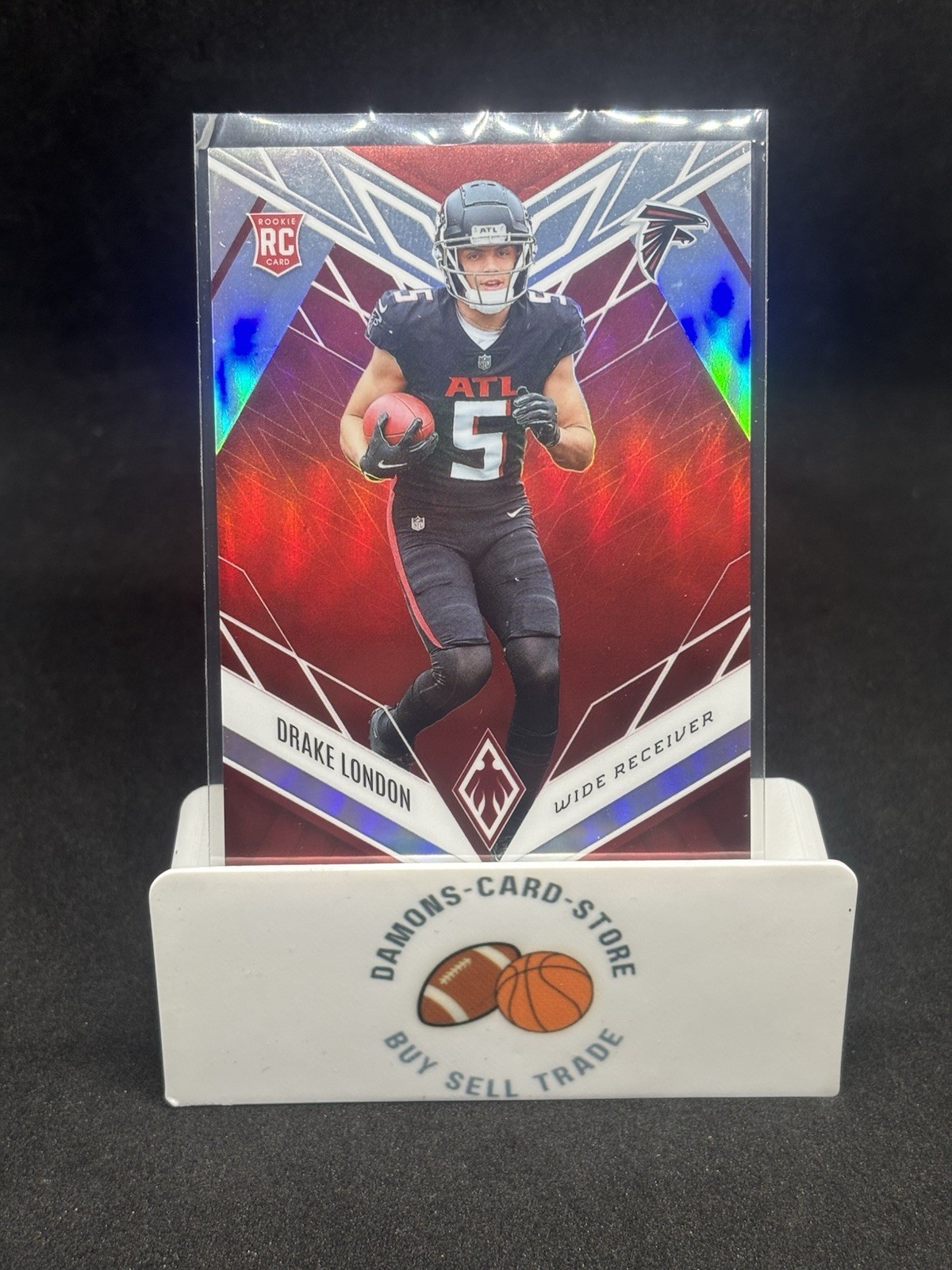 Drake London 2022 Panini Phoenix Rookies #107 Red /250 RC
