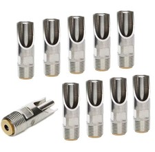 Baimeixun Pack of 10 Stainless Steel NPT 1/2" Automatic Pig Nipple Drinker fo...