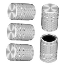 Tire Valve Stem Caps 5 Pack Aluminum Alloy Tire Air Caps with Plastic Liner,