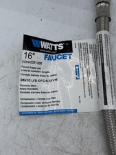 Watts 16 In Faucet Supply Line Flexible Stainless Steel 3/8 X 1/2 In Nipple