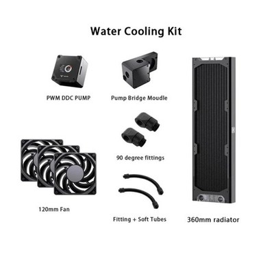 Granzon Wasserkühlung Hose Tube Kit For AIO CPU GPU Block w/ Pump Fan Radiator
