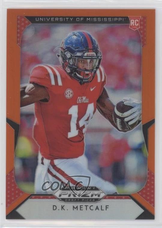 2019 Panini Prizm Draft Draft Picks Orange Prizm DK Metcalf #133 Rookie RC 1u6