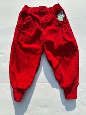 Vintage OshKosh B'gosh Red Corduroy Pants Joggers Mouse 3T Made in USA Y2K