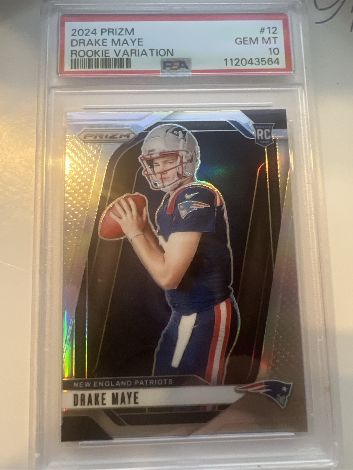Drake Maye Panini Prizm Rookie Variation #12 Base