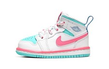 Jordan 1 Mid White Pink Green Soar TD 644507-102