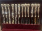 Vintage Baroque Godinger Flatware Set Full 65 Pc Box Gold Plated Wooden Case — photo 4