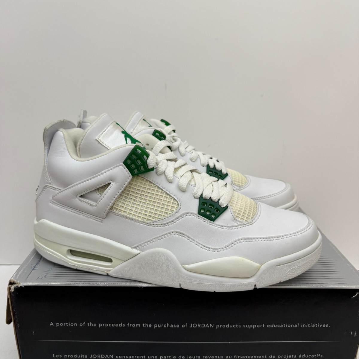 Vintage Jordan 4 Retro Classic Green 2004 Men Size 11 308497-101 FOR RESTORATION Nike Air Jordan 4 Retro 2004 Classic Green 308497-101 Size 9  main image 2
