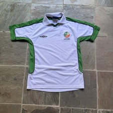 Vintage Umbro Ireland FAI Soccer Jersey kit Shirt White/Green Size S