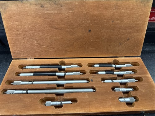 Starrett No. 824 Innen Mikrometer Satz 2" - 12" alt Vintage 10 tlg Set - Bild 1 von 15