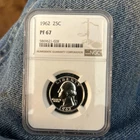 1962 Silver Washington Quarter - NGC PF 67- High Quality