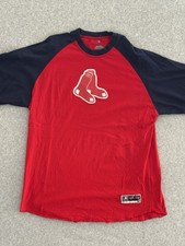 Boston Red Sox T-Shirt Half Sleeve Stitched MLB Genuine Merchandise Red Men s XL