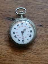 Petite Montre À Gousset En Argent Ancienne Fonctionne P3089