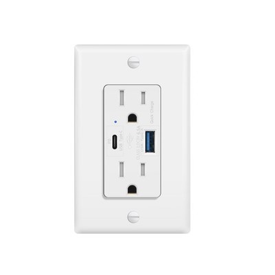 65W USB C PD3.0 Outlet GaN 2AC+2USB-C Fast Charger 15A TR UL Listed for iPhone