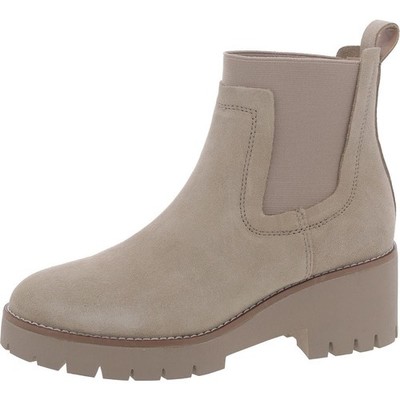 Aqua College Womens Demi Suede Waterproof Chelsea Boots Tan 8 Medium (B,M)