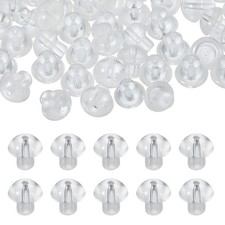 40 Pcs Mushroom Glass Beads 14mm Craft Beads for Jewelry DIY, White