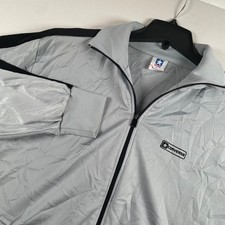 Vintage Converse Starter Track Jacket Full Zip Pullover Gray Black Mens Large