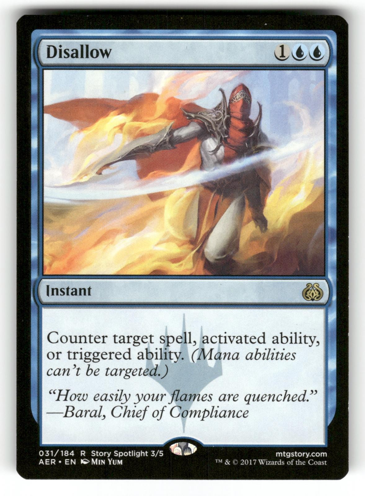 Disallow NM Aether Revolt 31 MTG Regular Rare