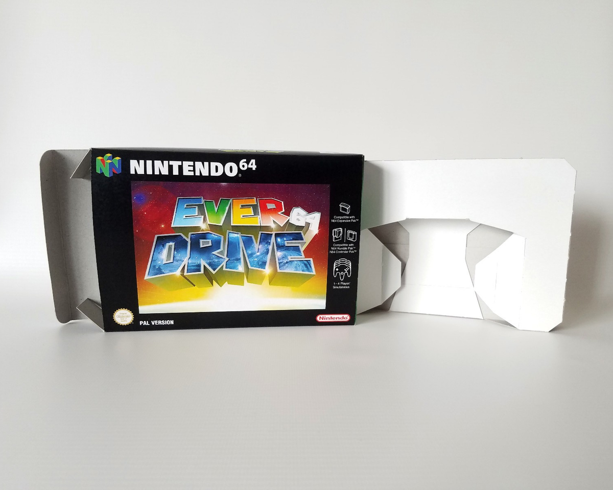 Everdrive 64 UKV PAL Box Tray For Nintendo 64 N64 UK