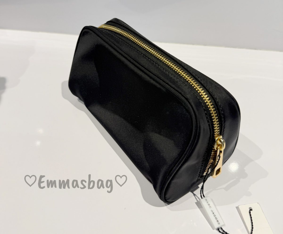 MARC JACOBS 4P5SCP003S02 Preppy Nylon Cosmetic Case Black | eBay
