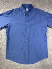 Brooks Brothers 346 Button Down Shirt Men's 16.5 34/35 Non-Iron Light Blue
