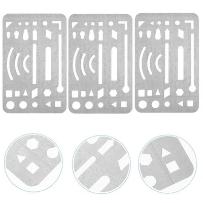 3 Stck. Edelstahl Zeichnen Radieren Schild Handwerk Zeichnen Vorlage Werkzeug - Bild 1 von 4