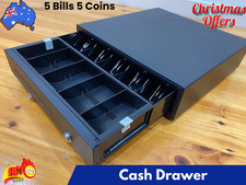 Heavy Duty 5 Bills 5 Coins Tray Manual Cash Drawer Cash Register POS Till Box AU