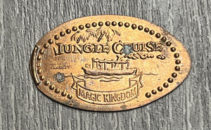 Vintage Disney Magic Kingdom Jungle Cruise Pressed Penny Collectible Coin